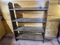 Oak Book Shelf w/4 Stationary Shelves, 36x8x48"