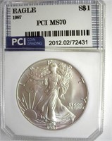 1987 Silver Eagle MS70 LISTS $1100