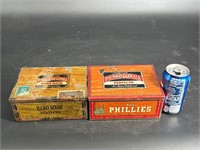 LOT OF 2 PHILLIES BLUNTS METAL COUNTER TINS BOXES
