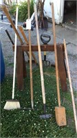 Hand tools, maul, pitchfork, scraper, rake,