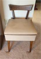 Vintage Sewing Chair w/Contents