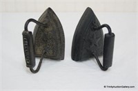 2 Vintage Cast iron Sad Irons