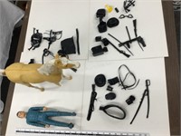 Marx action figure, horse and accessories