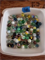 Tray of Glass Marbles