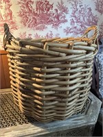 Large Vintage Handmade Sugar Cane Basket