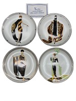 Vtg House of Erte Glamour Porcelain Plate Set