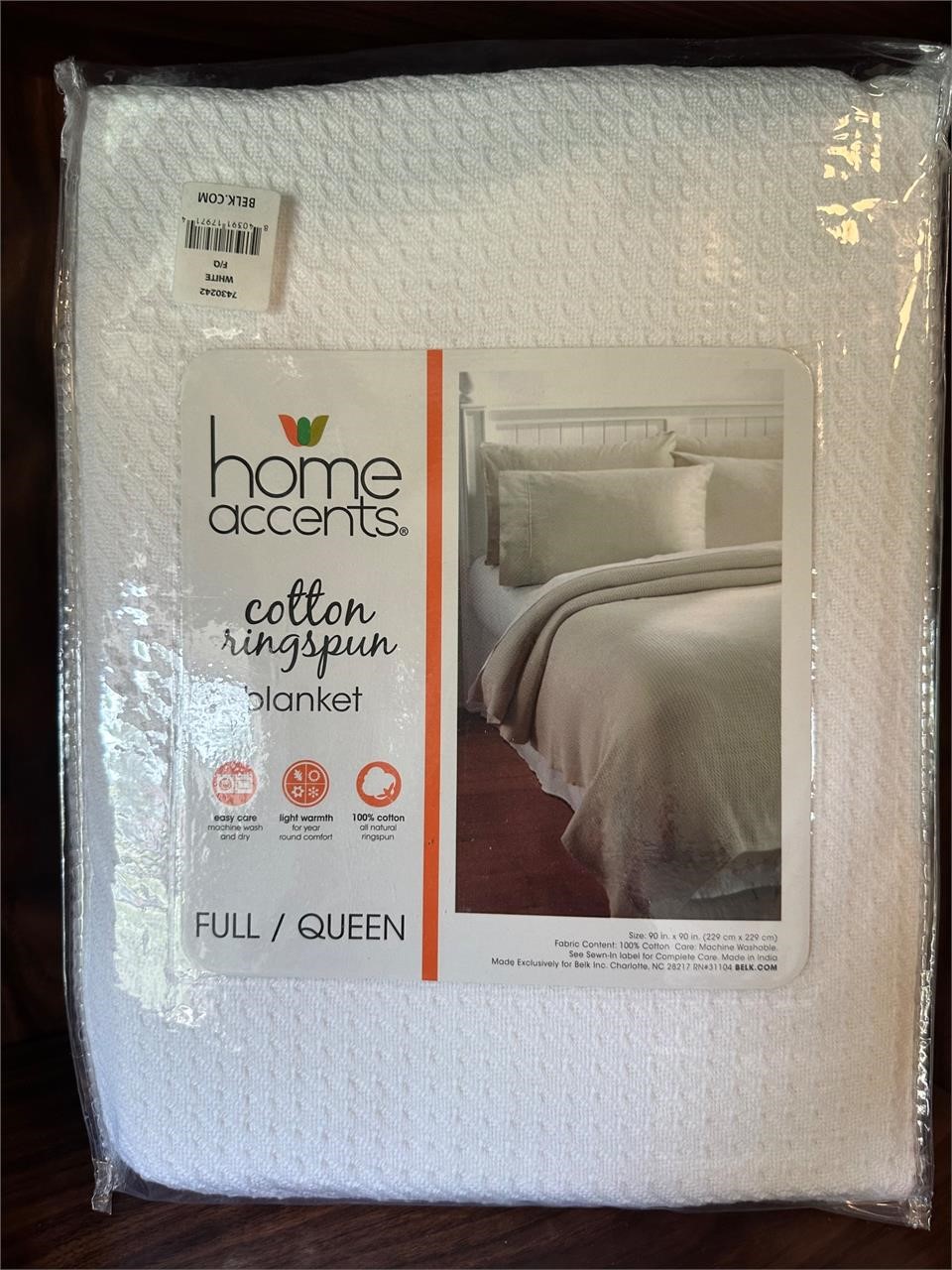 Home Accents Cotton Blanket Full / Queen