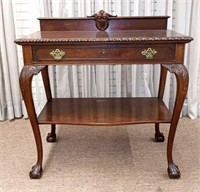 English Mahogany Hand-Carved Chippendale Server