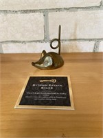 Brass Mouse Paper Holder