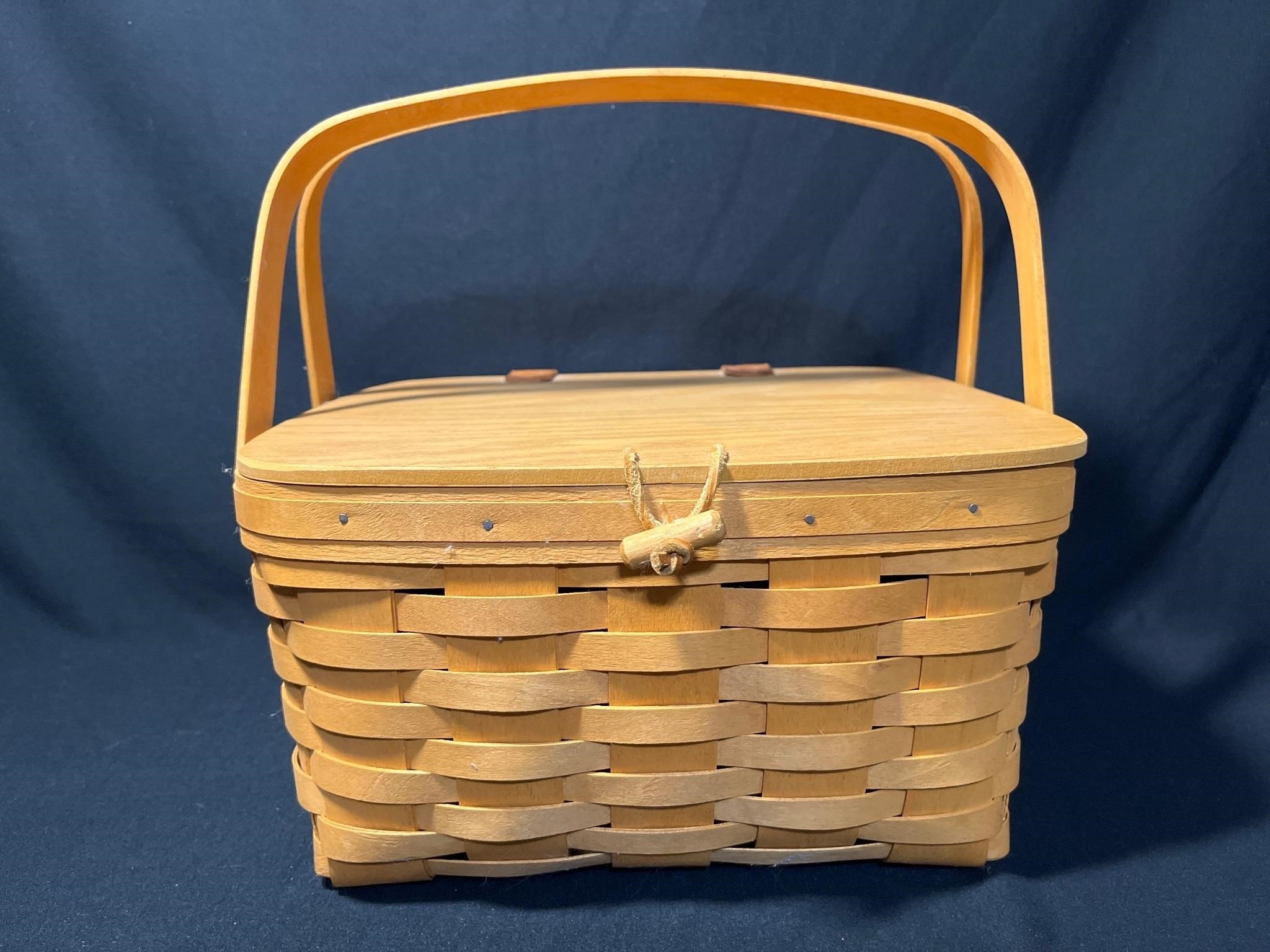 Longaberger basket, Handwoven.
