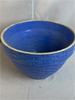 Blue Basket Weave Crockery Bowl