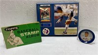 Topps Baseball Stamp Album Vintage w/ Some