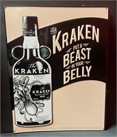 The Kraken Rum Tin Sign 14”x18”