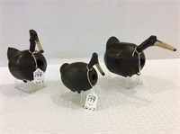 Lot of 3 Various Size Coots by R. Wade