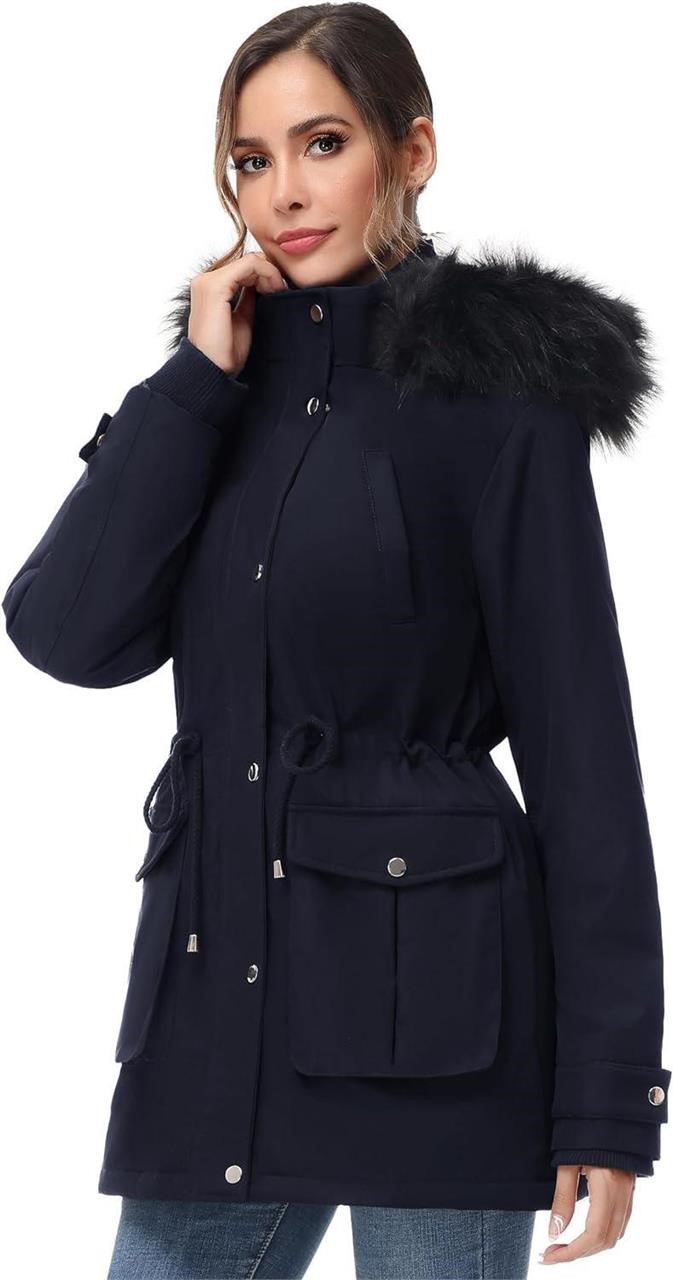 Women's Winter Fleece Lined Parka Coat