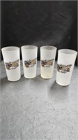 Studebaker Set of 4 Frosted Glassware