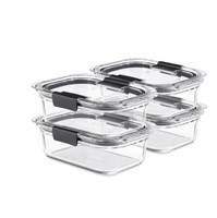 C8265  Rubbermaid Brilliance Glass Containers 3.2
