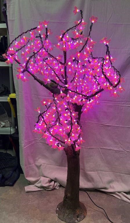 LED Simulation Cherry Blossom Tree Light Pink