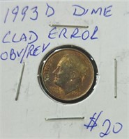 Error coin 1993d clad error