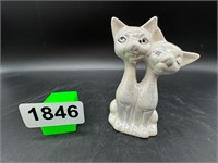 4" Vintage Ceramic Cats with pearlescent glaze
