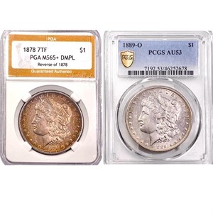 1878 7TF & 1889-O [2] Morgan Silver Dollar