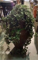 Nice large pottery vase with faux ivy in the top