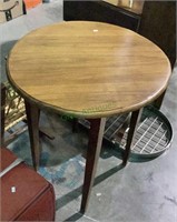 Handmade oval mahogany table 30 inches tall with