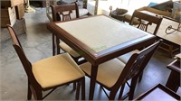 High end vintage Stakmore folding table and chair