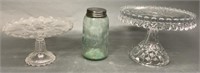 Glass Cake Stands & Royal Mason Jar
