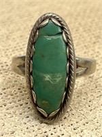Sterling Silver & Turquoise Southwest Ring Sz 7,