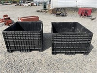 2- Plastic Totes with 4- Way Fork Holes
