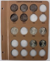 Coin Walking Liberty Partial Set 1923-1937 10 Pcs