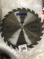 (5x bid) Irwin 7 1/4" 24T Saw Blade