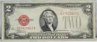 1928E $2 US Red Seal Note - Choice