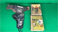 2 Camp Fire Books & Toy Holster