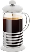 OVENTE 20oz French Press Coffee Maker  Silver