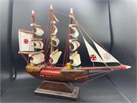 Vintage Wooden Model Ship