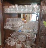 Lots of clear glassware items
