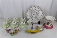 Dresden Germany China Platter and Teacup Sets