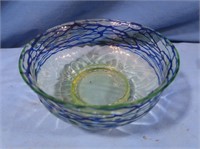 Vintage Uranium Glass Bowl (sm chip on rim)