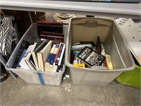 2 BINS OF BOOKS