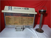 A & W Ordering Sign and Vintage Ashtray