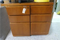 6 DRAWER WOOD CABINET W/ CONTENTS