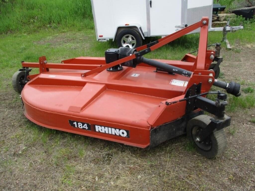 Rhino 187, 7' Rotary mower, 3pt. front gauge