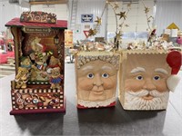 Mr & Mrs Claus bags & musical bear shop