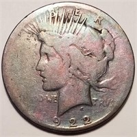 1922 Silver Peace Dollar - Nicely Circulated