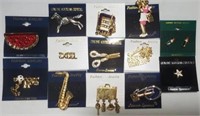 Fashion Jewelry Brooches Pins NEW on cards