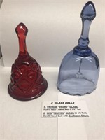 2 Glass Bells -Fenton / Viking
