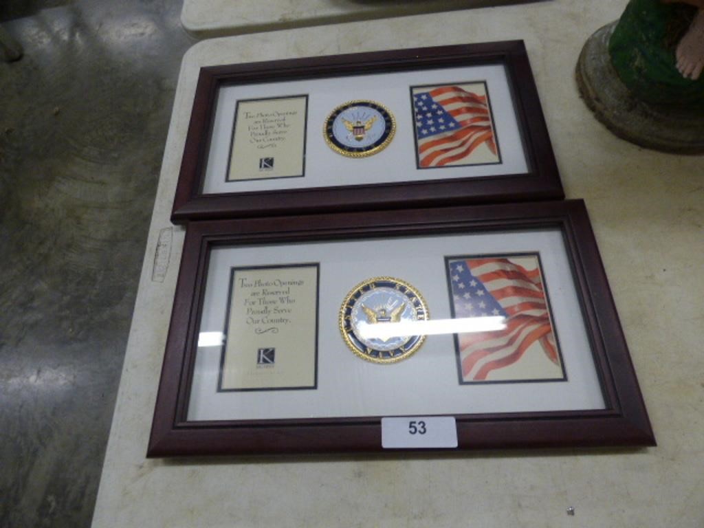 2 NEW NAVY PICTURES FRAMES