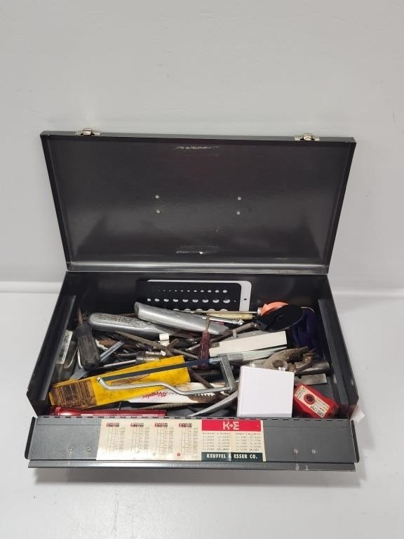 Metal Toolbox with Tools